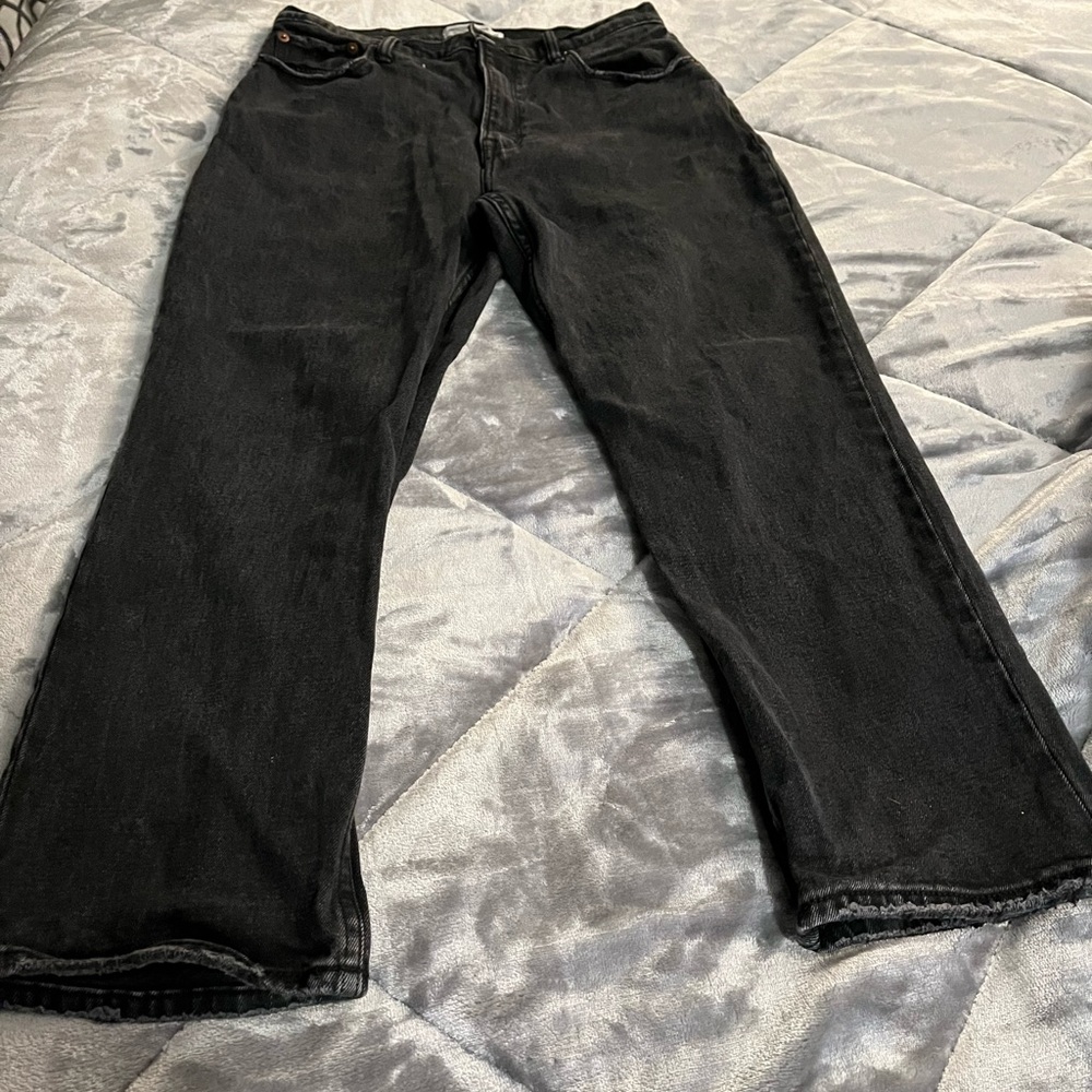 Abercrombie & Fitch ankle straight ultra high rise in curve love size 30, 10R.